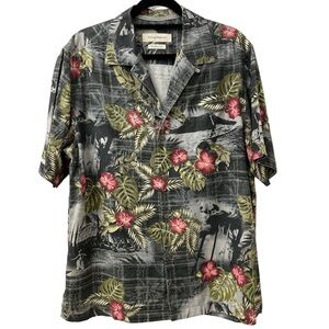 Tommy Bahama Original Fit Silk Hawaiian Tropical Shirt Men’s Size Medium
